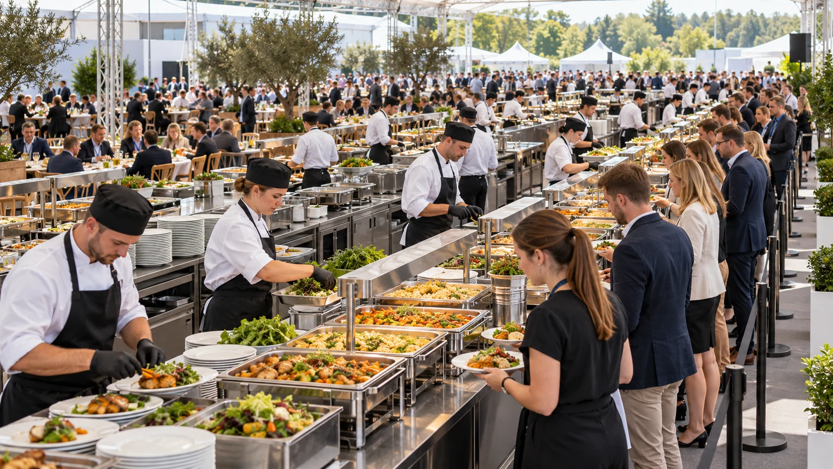 Ilustracja tematu: catering dla 1000 osób — poradnik Trufland